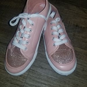 Pink Bebe glitter sneaker shoes for girl's size 4